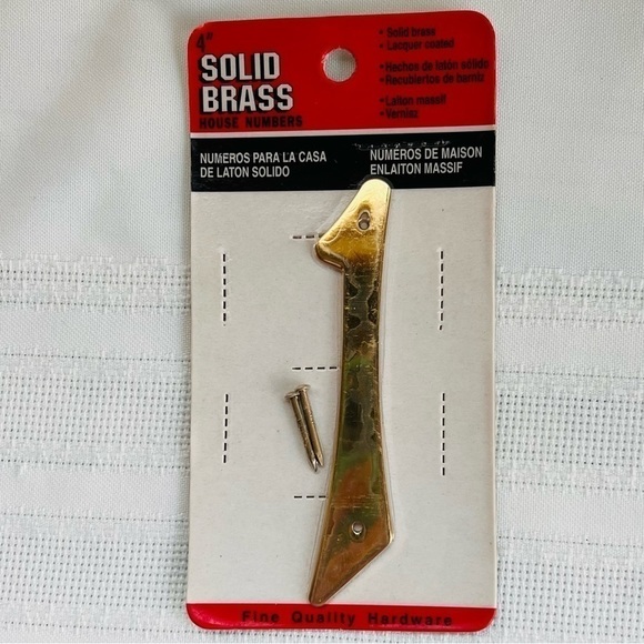 $5 ADD ON with $15+ Bundle Solid Brass 4-Inch Nail-On Traditional # 1 NEW - Picture 1 of 3